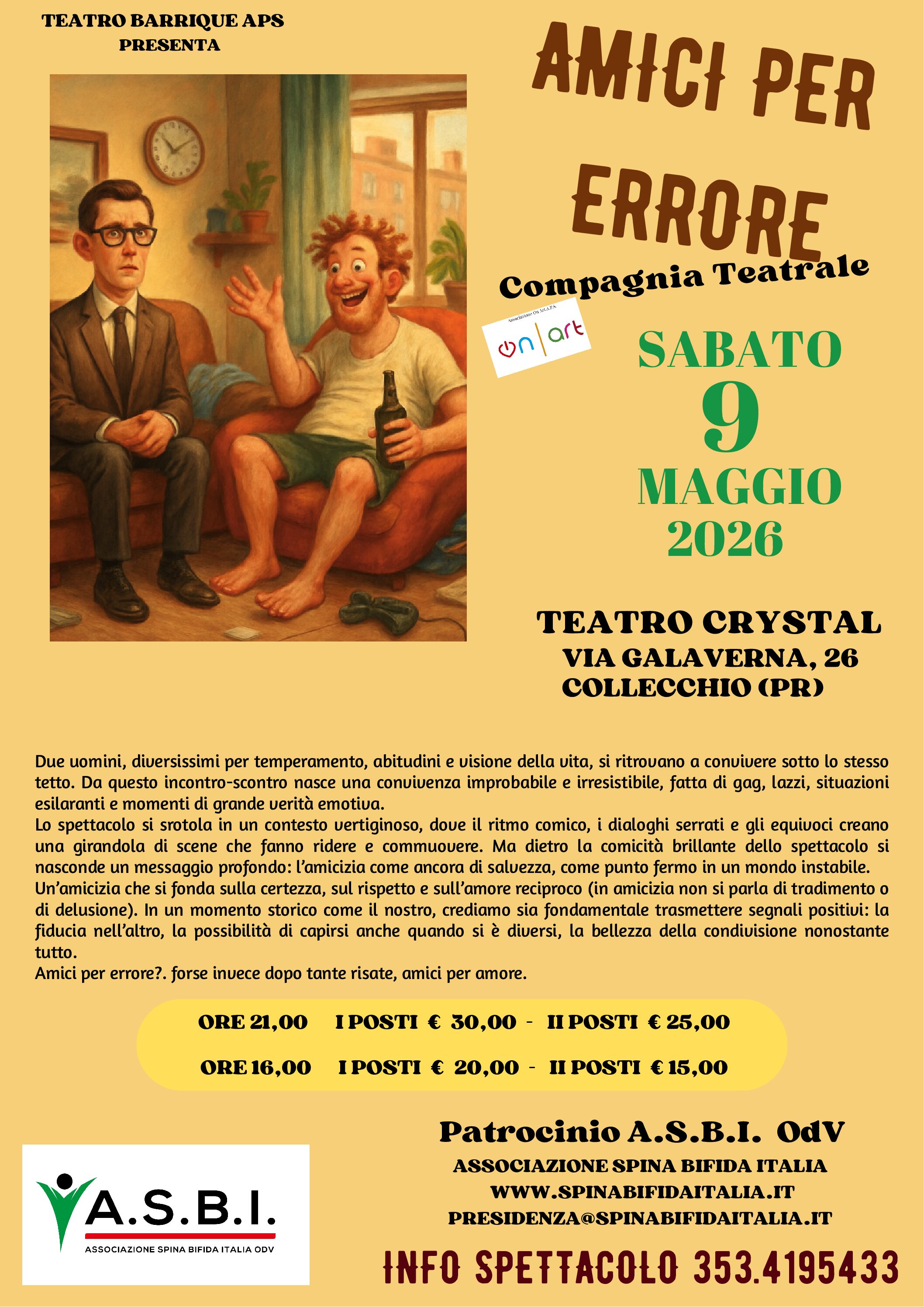 Spettacolo &ldquo;Amici per Errore&rdquo;