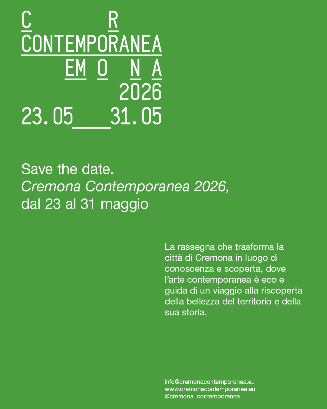 Cremona Contemporanea 2026