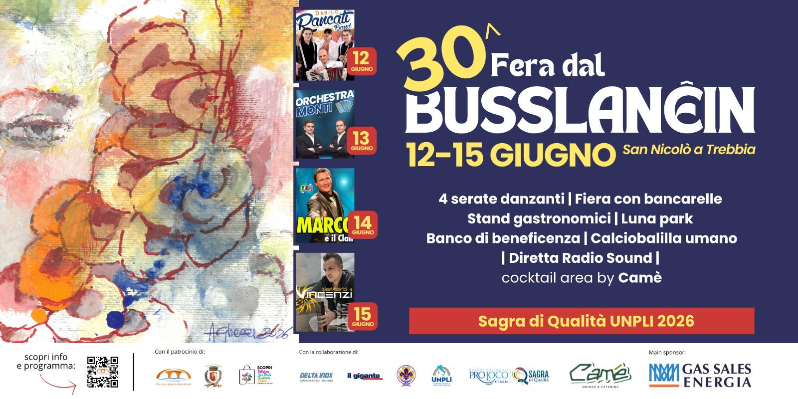 Arriva la 30esima ‘FERA DAL BUSSLANEIN’ Ci troverete a San Nicolò con il nostro stand: in dono, il segnalibro con la ricetta delle ciambelline